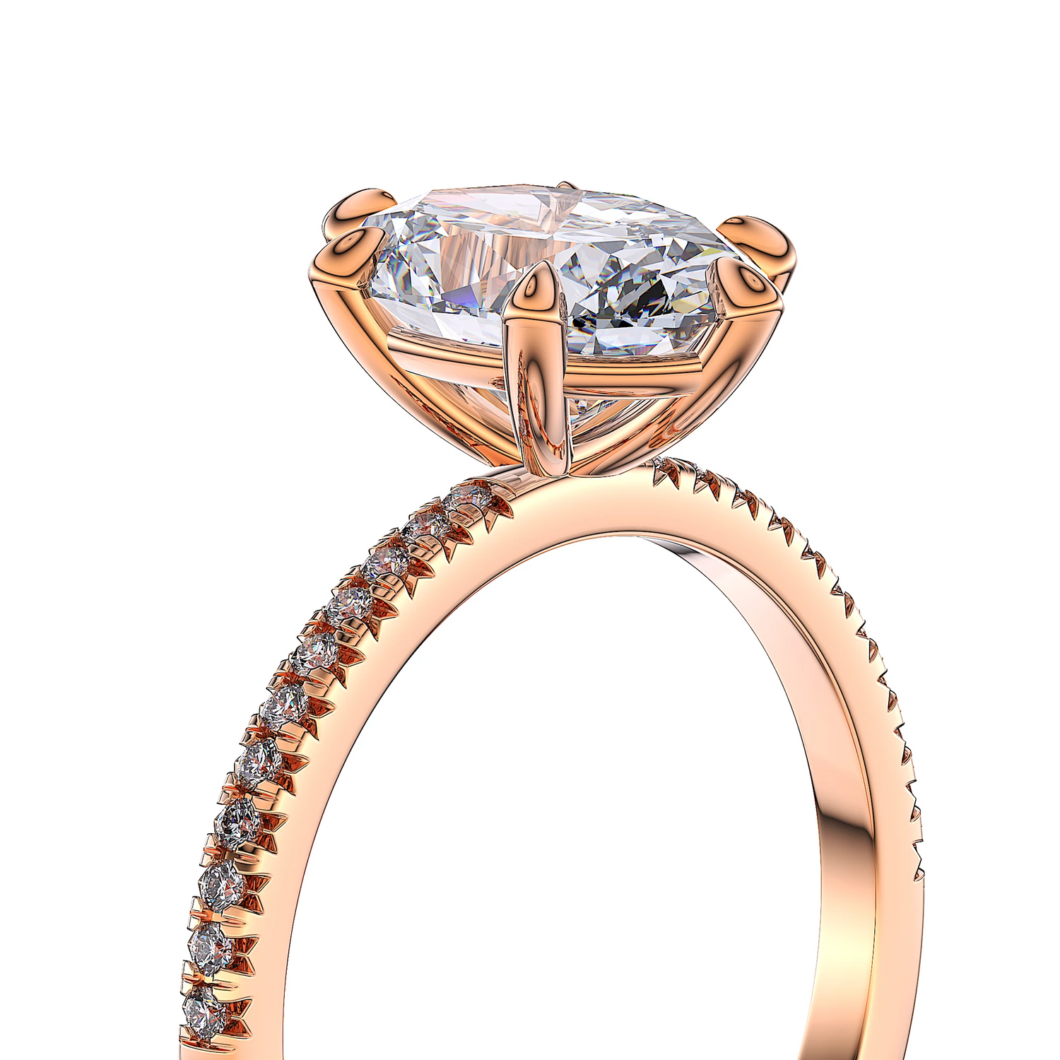 Suokko Timanttikorut -timanttisormus ruusukultaa, jossa istutettuna 23 timanttia. Tuotekoodi SR008OV200