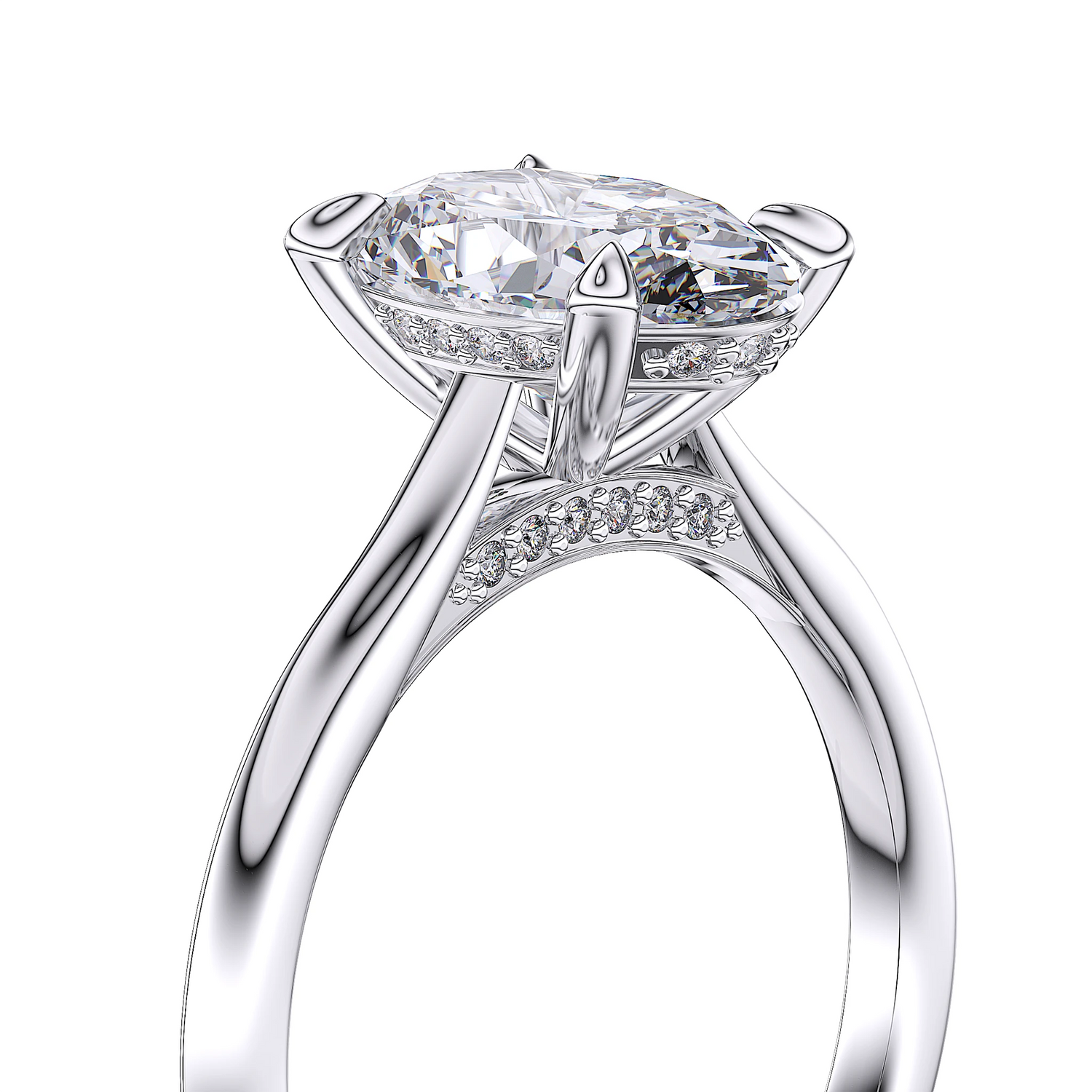 Suokko Timanttikorut -timanttisormus valkokultaa, jossa istutettuna 27 timanttia. Tuotekoodi SR020OV200