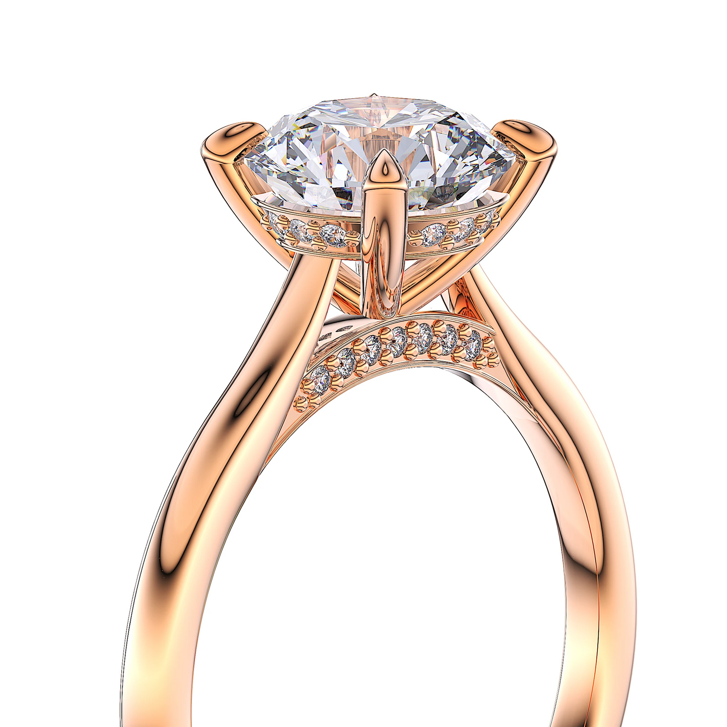Suokko Timanttikorut -timanttisormus ruusukultaa, jossa istutettuna 27 timanttia. Tuotekoodi SR221BR200