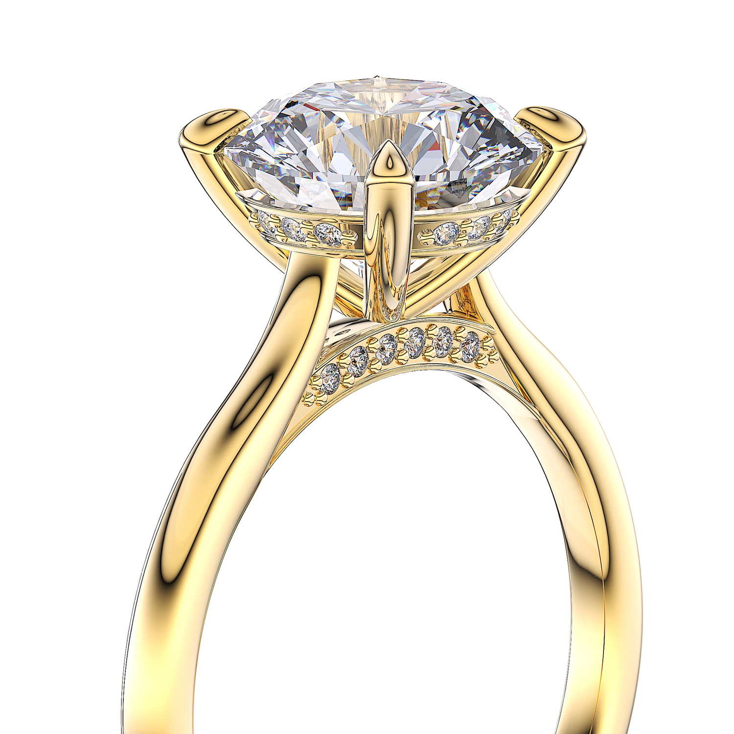 Suokko Timanttikorut -timanttisormus keltakultaa, jossa istutettuna 25 timanttia. Tuotekoodi SR222BR300