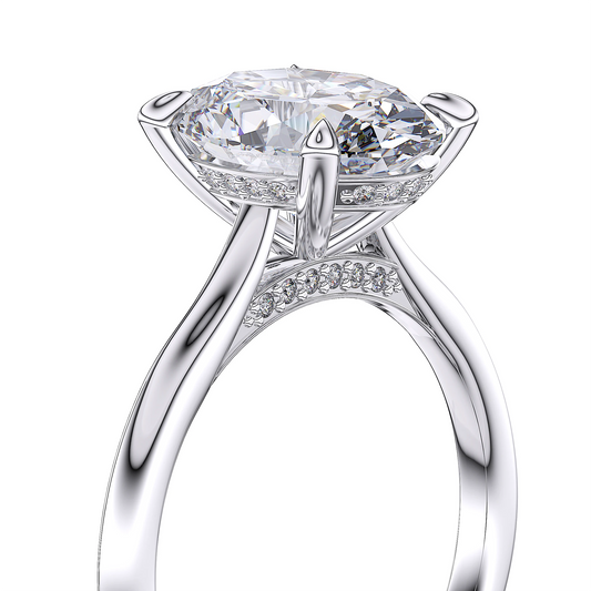 Suokko Timanttikorut -timanttisormus valkokultaa, jossa istutettuna 29 timanttia. Tuotekoodi SR226OV300