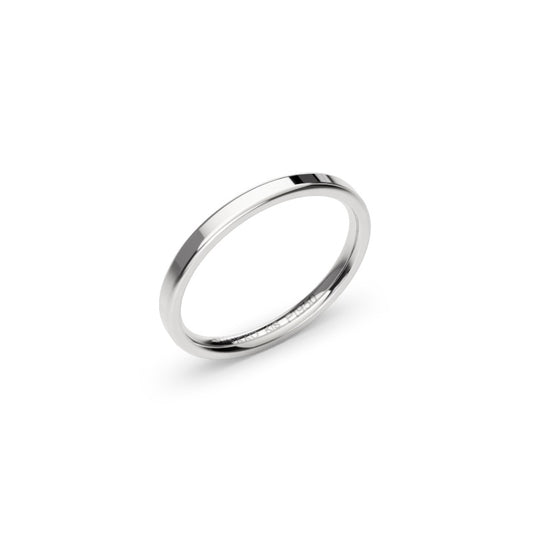 Harju – platinainen sormus, sivulta