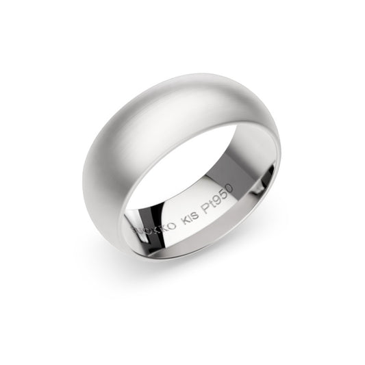 Puro – platinainen sormus, sivulta