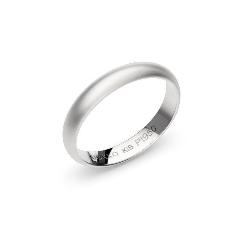 Puro – platinainen sormus, sivulta