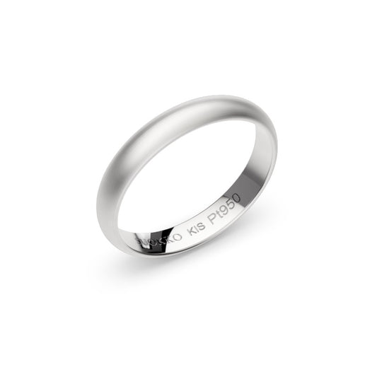 Puro – platinainen sormus, sivulta