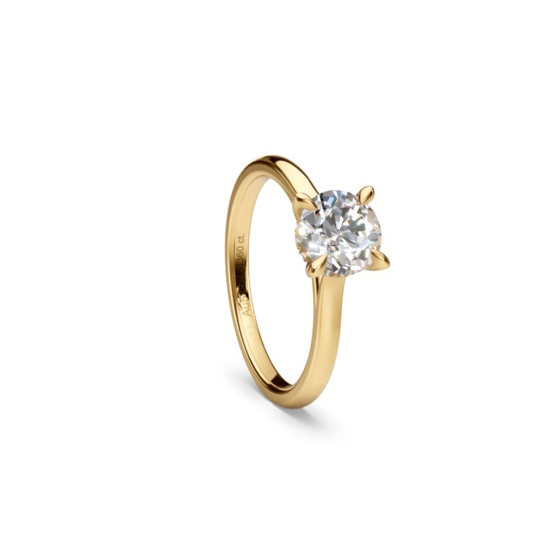 Amanda S A BR100 13 – keltakultainen solitaire-sormus