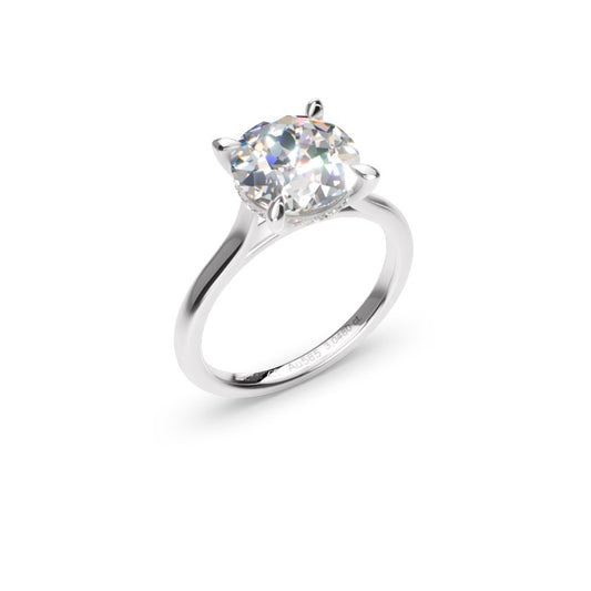 Amanda S A BR300 17 – valkokultainen solitaire-sormus, sivulta