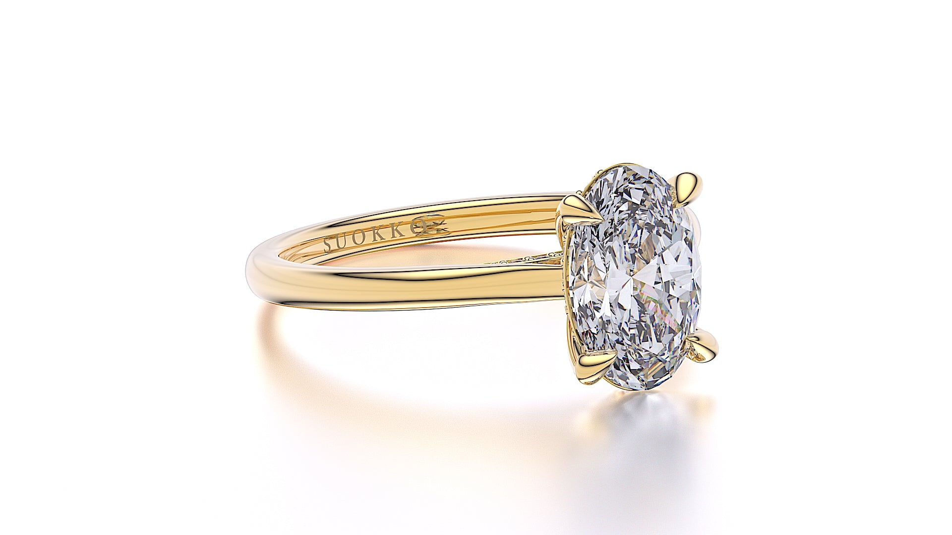 Suokko Timanttikorut -timanttisormus keltakultaa, jossa istutettuna 27 timanttia. Tuotekoodi SR020OV200