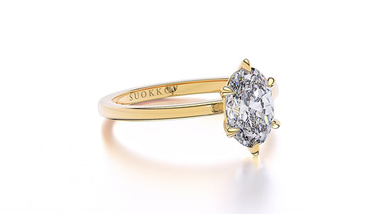 Suokko Timanttikorut -timanttisormus keltakultaa, jossa istutettuna 1 timantti. Tuotekoodi SR007OV150
