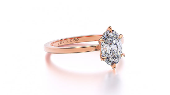 Suokko Timanttikorut -timanttisormus ruusukultaa, jossa istutettuna 1 timantti. Tuotekoodi SR007OV150