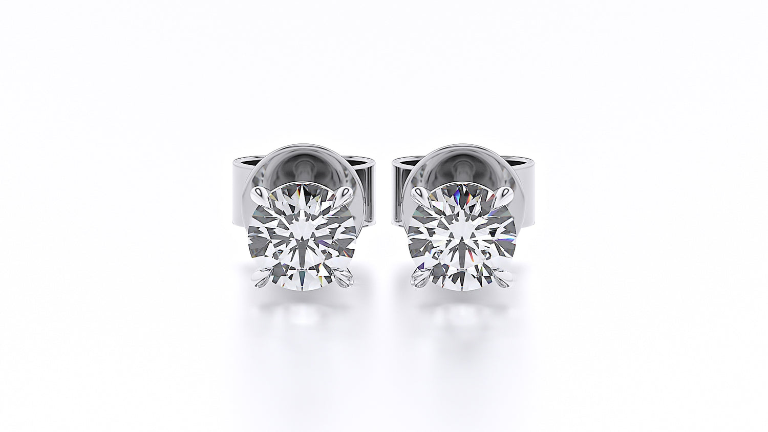 Suokko Timanttikorut -korvakorut valkokultaa, joissa istutettuna 2 timanttia. Tuotekoodi SE082BR40