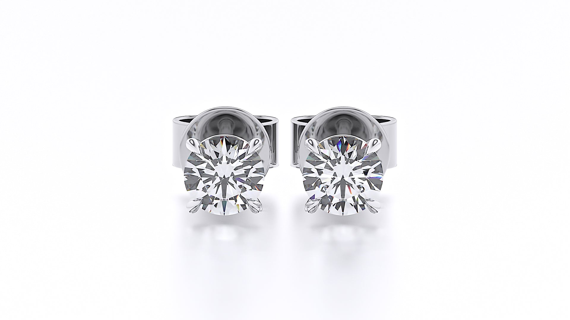 Suokko Timanttikorut -korvakorut valkokultaa, joissa istutettuna 2 timanttia. Tuotekoodi SE082BR40