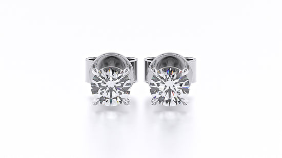 Suokko Timanttikorut -korvakorut valkokultaa, joissa istutettuna 2 timanttia. Tuotekoodi SE082BR40