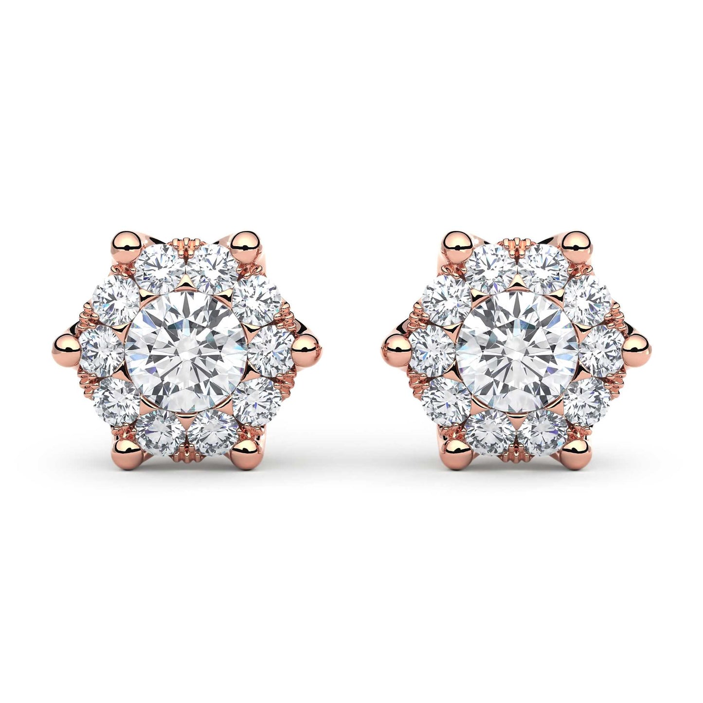 Suokko Timanttikorut -timanttikorvakorut rosakultaa, jossa istutettuna 22 timanttia. Tuotekoodi KE12846