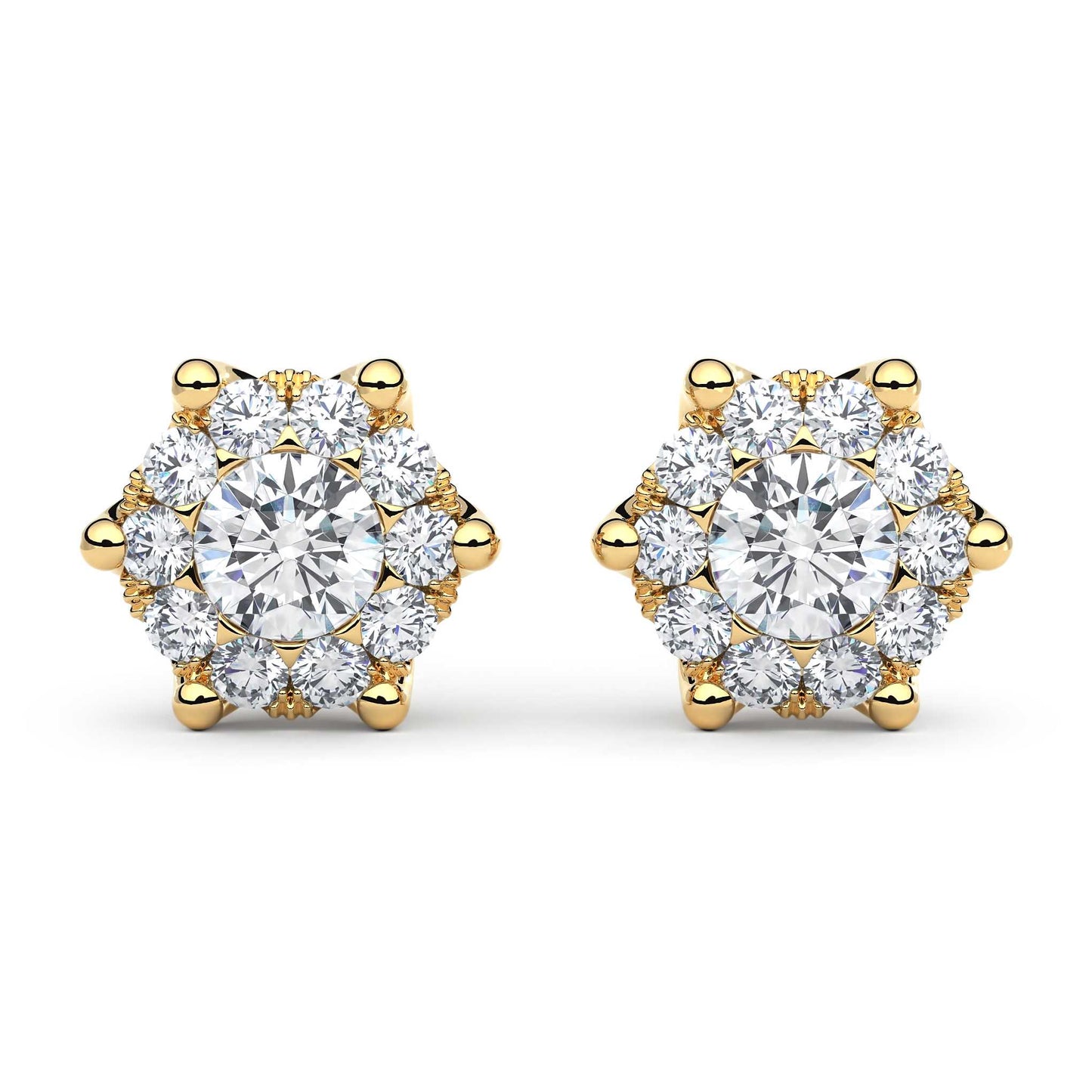 Suokko Timanttikorut -timanttikorvakorut keltakultaa, jossa istutettuna 22 timanttia. Tuotekoodi KE12846
