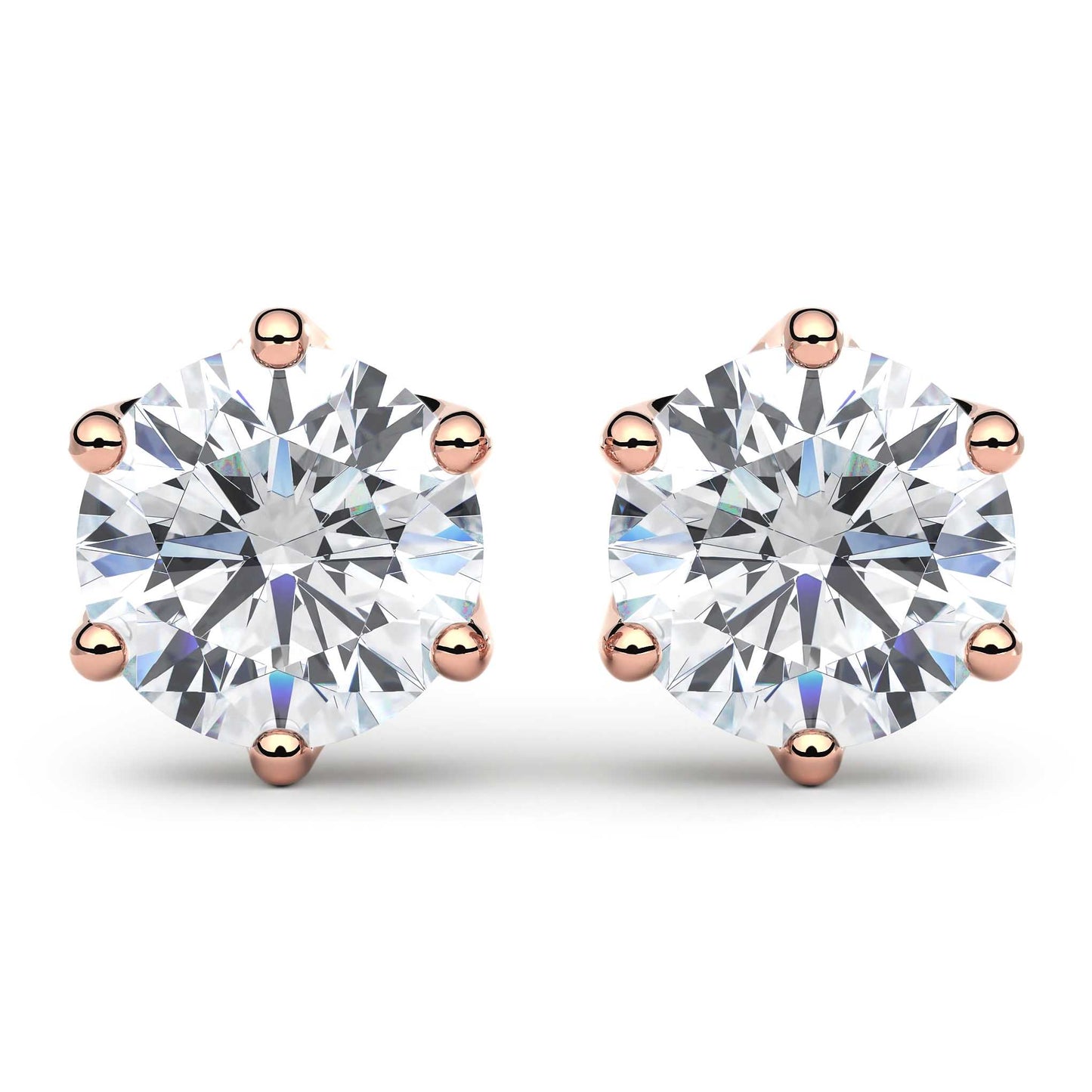Suokko Timanttikorut -timanttikorvakorut rosakultaa, jossa istutettuna yksi timantti. Tuotekoodi KE13033BR100
