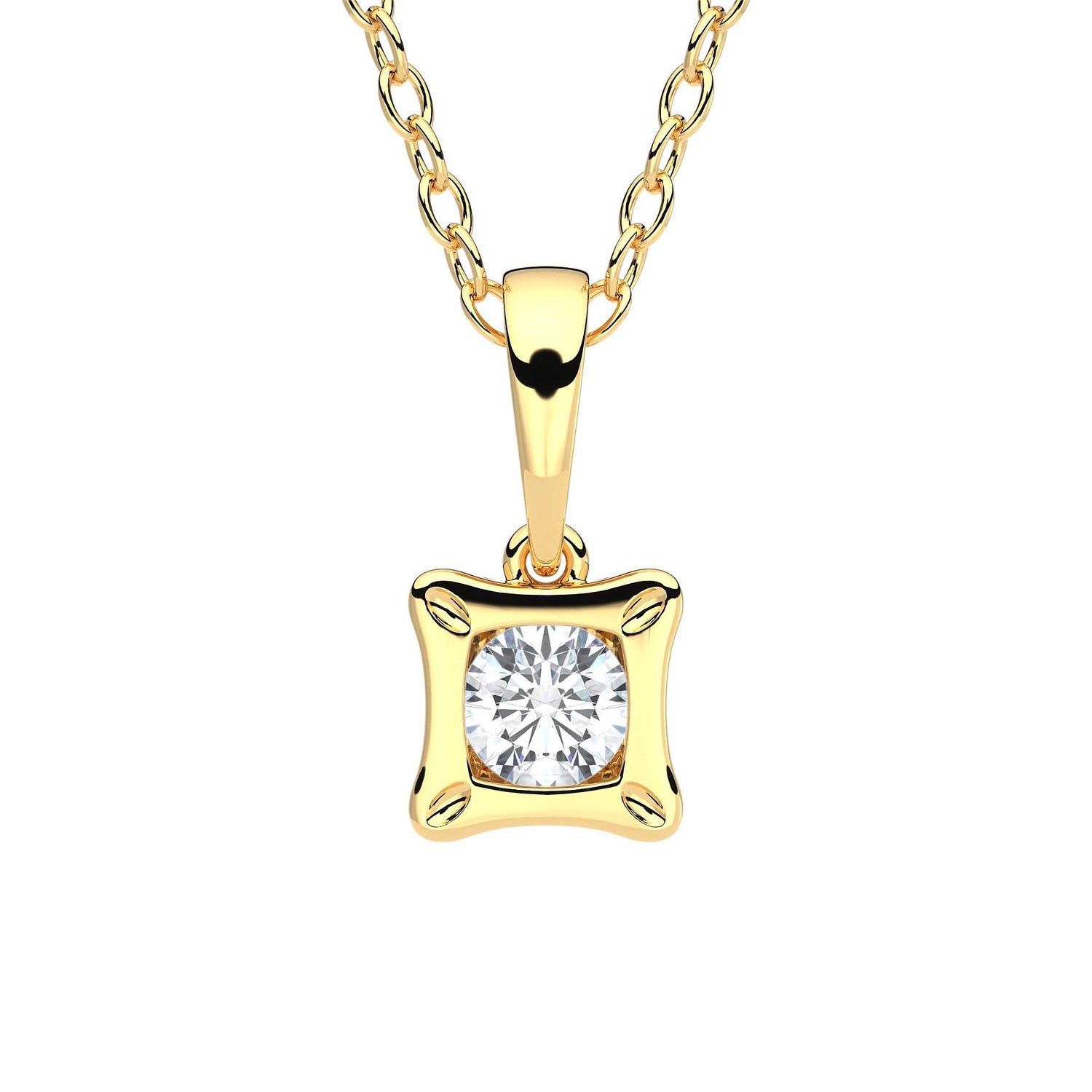 Suokko Timanttikorut -riipus keltakultaa, jossa istutettuna yksi timantti. Tuotekoodi KP05922